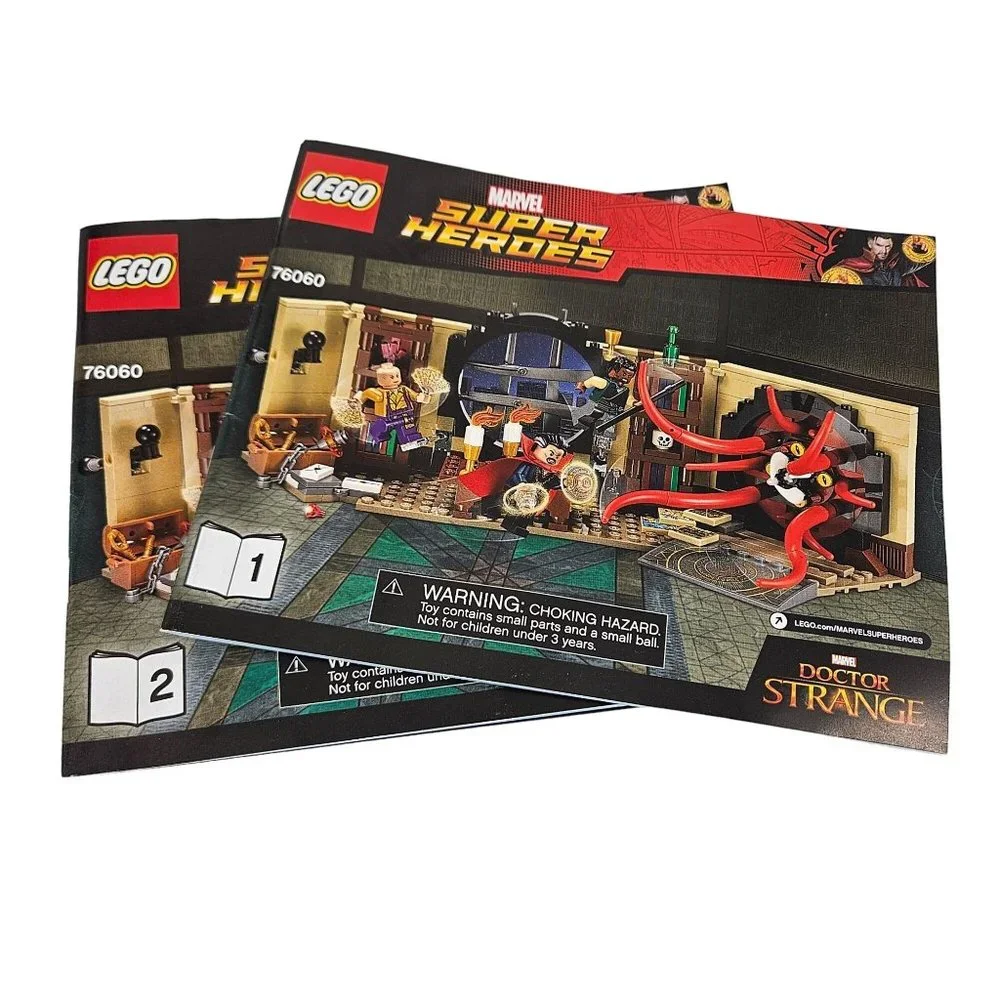 Lego Dr Strange Marvel 76060 1 & 2 Manual Instruction Book ONLY No Brick Fig